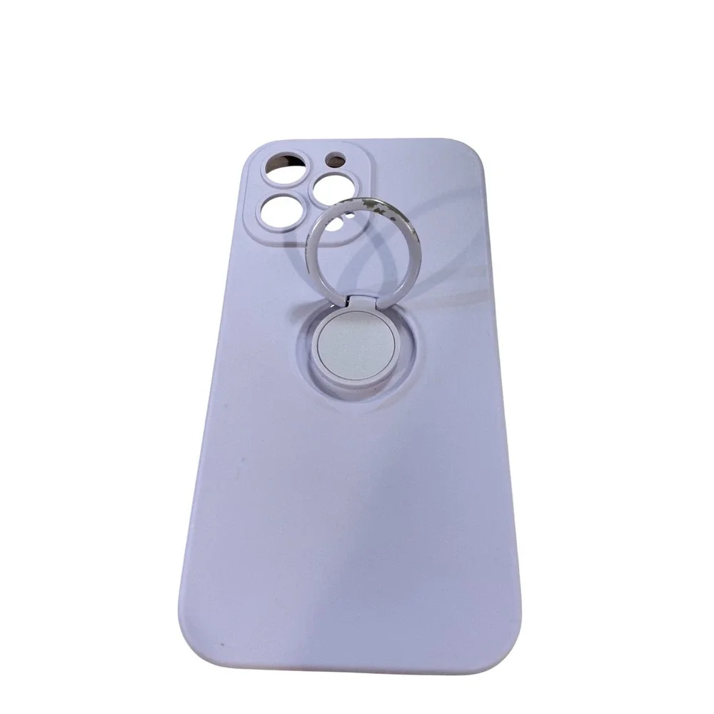 Lavender Silicone iPhone 13‎ Pro Max Case with Built-in Ring Stand Kickstand